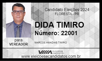 Candidato DIDA TIMIRO 2024 - FLORESTA - Eleições