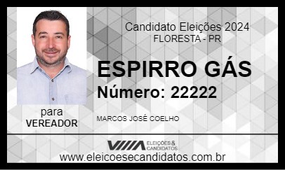 Candidato ESPIRRO GÁS 2024 - FLORESTA - Eleições