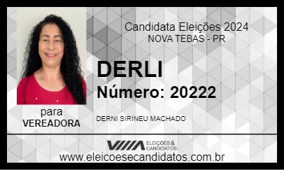 Candidato DERLI 2024 - NOVA TEBAS - Eleições