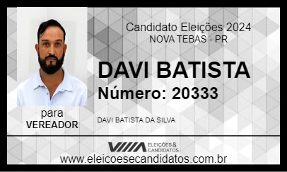 Candidato DAVI BATISTA 2024 - NOVA TEBAS - Eleições