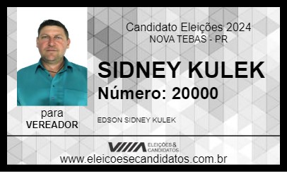 Candidato SIDNEY KULEK 2024 - NOVA TEBAS - Eleições