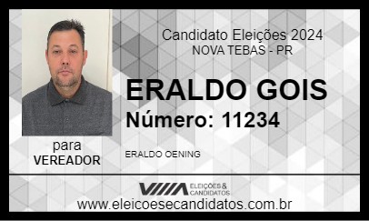 Candidato ERALDO GOIS 2024 - NOVA TEBAS - Eleições