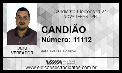 Candidato CANDIÃO 2024 - NOVA TEBAS - Eleições