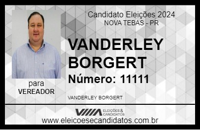 Candidato VANDERLEY BORGERT 2024 - NOVA TEBAS - Eleições