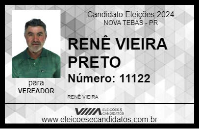 Candidato RENÊ VIEIRA PRETO 2024 - NOVA TEBAS - Eleições