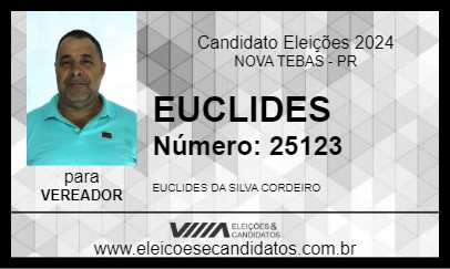 Candidato EUCLIDES CORDEIRO 2024 - NOVA TEBAS - Eleições