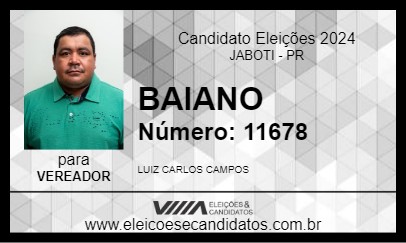 Candidato BAIANO 2024 - JABOTI - Eleições