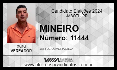 Candidato MINEIRO 2024 - JABOTI - Eleições