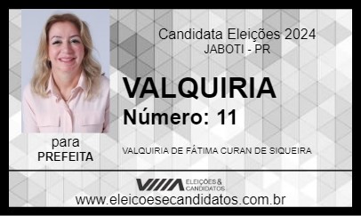 Candidato VALQUIRIA 2024 - JABOTI - Eleições