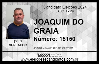 Candidato JOAQUIM DO GRAIA 2024 - JABOTI - Eleições