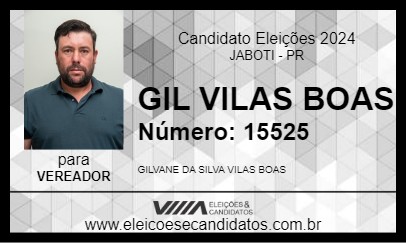 Candidato GIL VILAS BOAS 2024 - JABOTI - Eleições