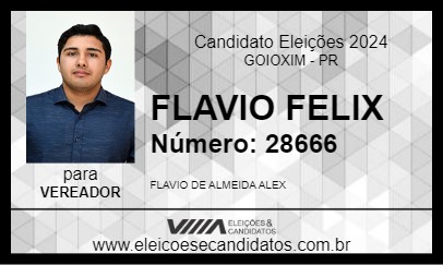 Candidato FLAVIO FELIX 2024 - GOIOXIM - Eleições