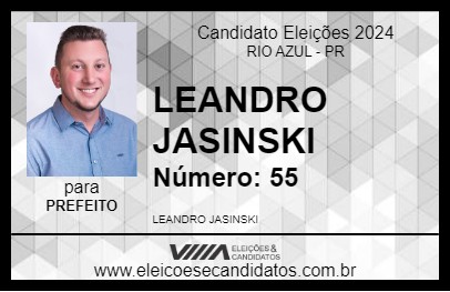 Candidato LEANDRO JASINSKI 2024 - RIO AZUL - Eleições