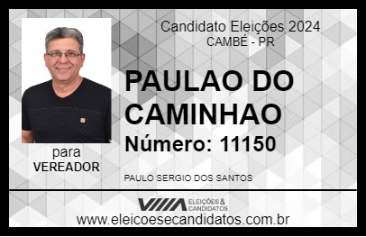 Candidato PAULAO DO CAMINHAO 2024 - CAMBÉ - Eleições