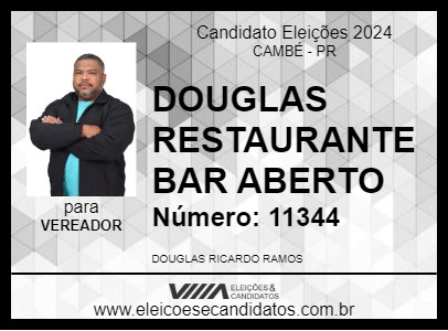 Candidato DOUGLAS RAMOS 2024 - CAMBÉ - Eleições