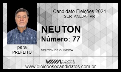 Candidato NEUTON 2024 - SERTANEJA - Eleições