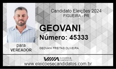 Candidato GEOVANI 2024 - FIGUEIRA - Eleições