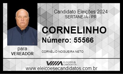 Candidato CORNELINHO 2024 - SERTANEJA - Eleições