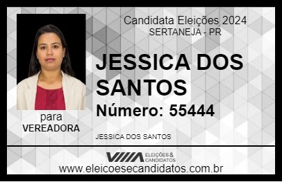 Candidato JESSICA DOS SANTOS 2024 - SERTANEJA - Eleições