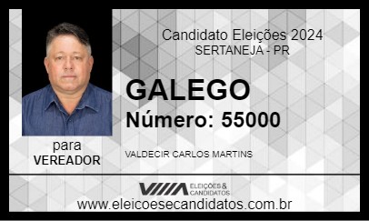 Candidato GALEGO 2024 - SERTANEJA - Eleições