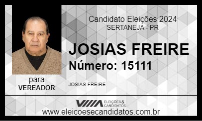 Candidato JOSIAS FREIRE 2024 - SERTANEJA - Eleições