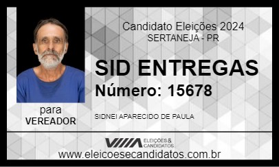 Candidato SID ENTREGAS 2024 - SERTANEJA - Eleições