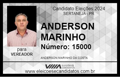 Candidato ANDERSON MARINHO 2024 - SERTANEJA - Eleições