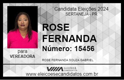 Candidato ROSE FERNANDA 2024 - SERTANEJA - Eleições