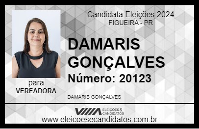 Candidato DAMARIS GONÇALVES 2024 - FIGUEIRA - Eleições