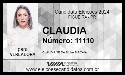 Candidato CLAUDIA 2024 - FIGUEIRA - Eleições