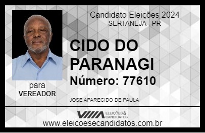 Candidato CIDO DO PARANAGI 2024 - SERTANEJA - Eleições