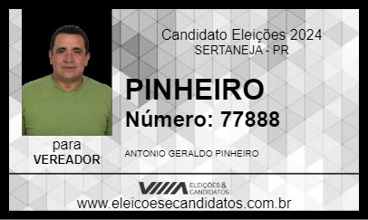 Candidato PINHEIRO 2024 - SERTANEJA - Eleições