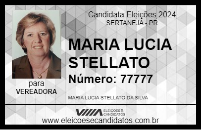 Candidato MARIA LUCIA STELLATO 2024 - SERTANEJA - Eleições