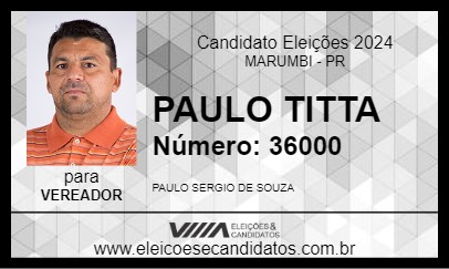 Candidato PAULO TITTA 2024 - MARUMBI - Eleições