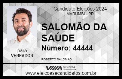 Candidato SALOMÃO DA SAÚDE 2024 - MARUMBI - Eleições