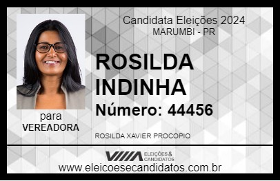 Candidato ROSILDA INDINHA 2024 - MARUMBI - Eleições