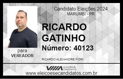 Candidato RICARDO GATINHO 2024 - MARUMBI - Eleições