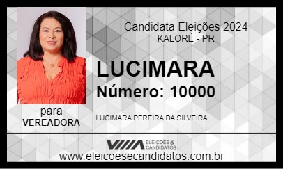 Candidato LUCIMARA 2024 - KALORÉ - Eleições