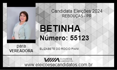 Candidato BETINHA 2024 - REBOUÇAS - Eleições