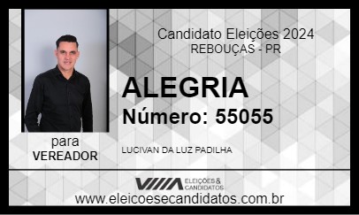 Candidato ALEGRIA 2024 - REBOUÇAS - Eleições