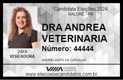 Candidato DRA ANDREA VETERINARIA 2024 - KALORÉ - Eleições