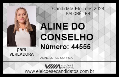 Candidato ALINE DO CONSELHO 2024 - KALORÉ - Eleições