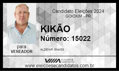 Candidato KIKÃO 2024 - GOIOXIM - Eleições