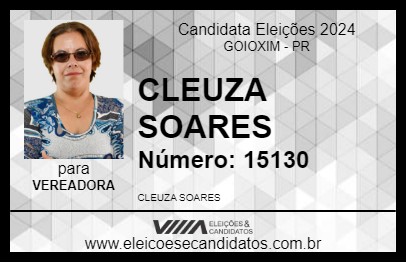 Candidato CLEUZA SOARES 2024 - GOIOXIM - Eleições