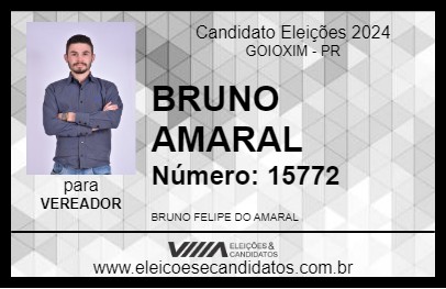 Candidato BRUNO AMARAL 2024 - GOIOXIM - Eleições