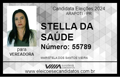 Candidato MARISTELA VIEIRA (STELLA) 2024 - ARAPOTI - Eleições