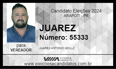 Candidato JUAREZ 2024 - ARAPOTI - Eleições