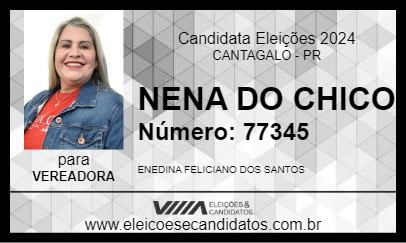 Candidato NENA DO CHICO 2024 - CANTAGALO - Eleições