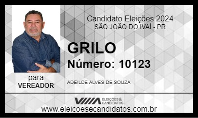 Candidato GRILO 2024 - SÃO JOÃO DO IVAÍ - Eleições