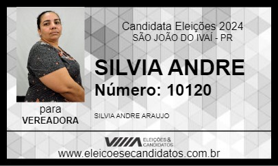 Candidato SILVIA ANDRE 2024 - SÃO JOÃO DO IVAÍ - Eleições